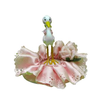 DECORAZIONE CICOGNA BAMBINA PZ.1