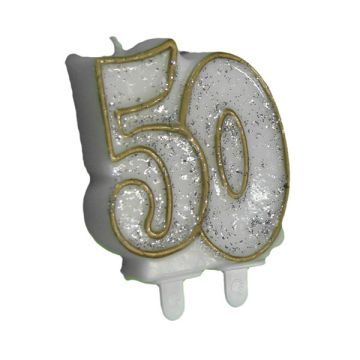 CANDELINE 50° ANNIVERSARIO GLITTER PZ.1