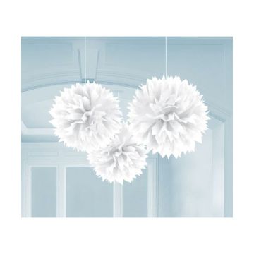 DECORAZIONE POM POM BIANCO PZ.3