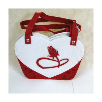 BORSA IN FELTRO ROSE PZ.2