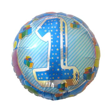 PALLONCINO 1° COMPLEANNO AZZURRO PZ.1