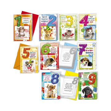Biglietto Compleanno Animali N.4 R144