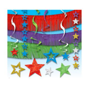 KIT FESTONE STELLE MULTICOLOR PZ.21
