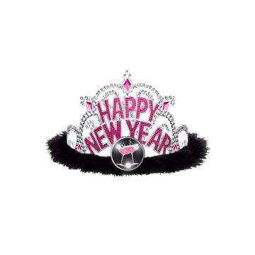 Coroncina con luce happy new year pz.1