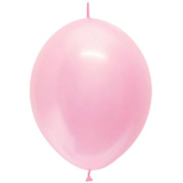 Palloncino Rosa (409) Link 12" Pz.25 Colore Satinato Cm.30