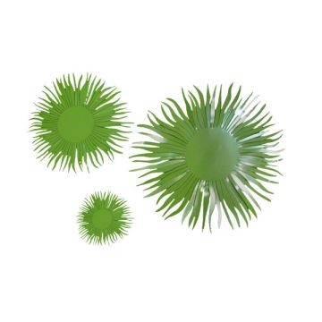 SOTTOCANDELA ERBA METAL VERDE ASS 3PZ