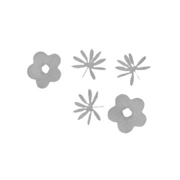 FIORI-FOGLIE FELTRO BIANCO PZ.150