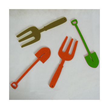 ATTREZZI GIARDINO IN FELTRO ARANCIO PZ.6