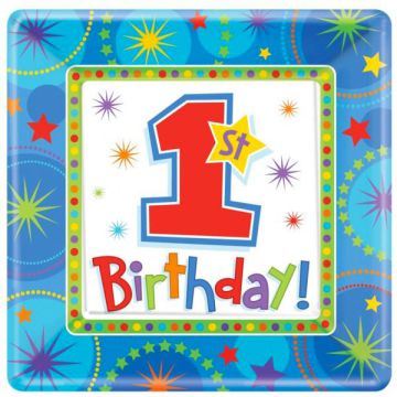 PIATTINI 1° COMPLEANNO BAMBINO PZ.8