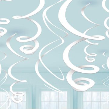 DECORAZIONE BIANCA SPIRALE PZ.12