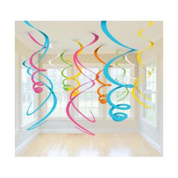 DECORAZIONE MULTICOLORE SPIRALE PZ.12