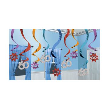 DECORAZIONE 60 ANNI SPIRALE PZ.15