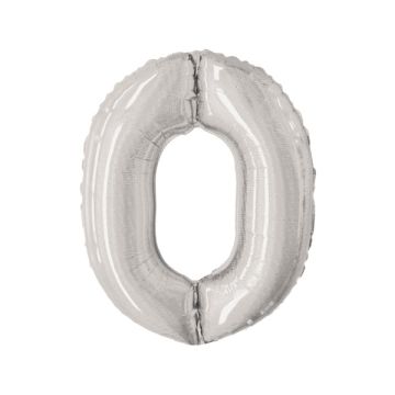 PALLONCINO NUMERO 0 GLITTER ARGENTO PZ.1