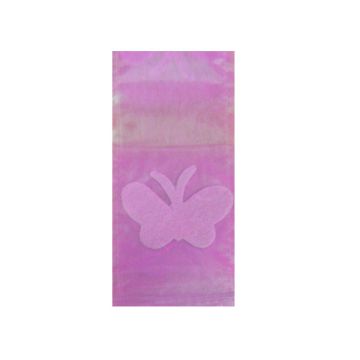 NASTRO ORGANZA CON FARFALLE ROSA PZ.1