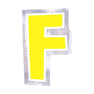 Adesivo Lettera F Pz.48