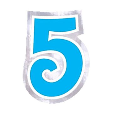 Adesivo Numero 5 Pz.48