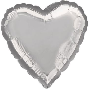 PALLONCINO CUORE ARGENTO 18" PZ.5