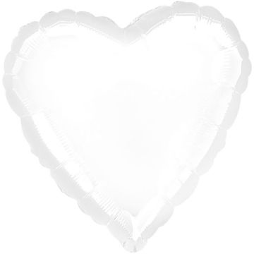 PALLONCINO CUORE BIANCO 18" PZ.5