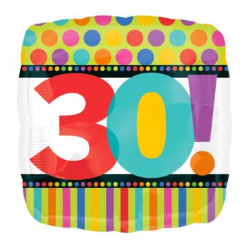 PALLONCINO 30° COMPLEANNO DOTS PZ.1
