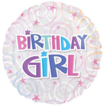 PALLONCINO BIRTHDAY GIRL SWIRLS PZ.1