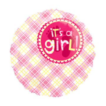 PALLONCINO IT'S A GIRL PLAID PZ.1