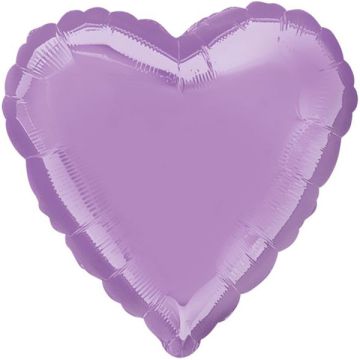 PALLONCINO CUORE LILLA PERLA (17") PZ.1
