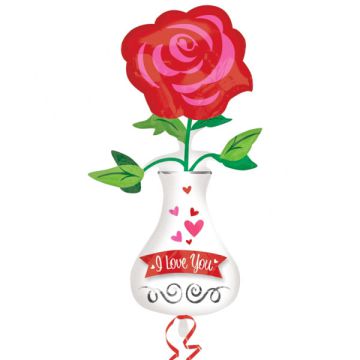 PALLONCINI VASO CON ROSA PZ.1