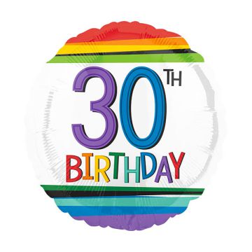 PALLONCINO 30° COMPLEANNO RAINBOW PZ.1