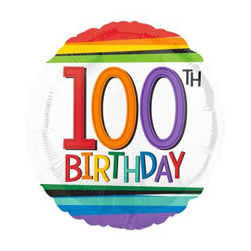 PALLONCINO 100° COMPLEANNO RAINBOW PZ.1