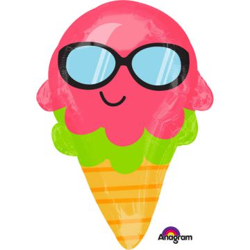 PALLONCINO CONO GELATO CON OCCHIALI PZ.1