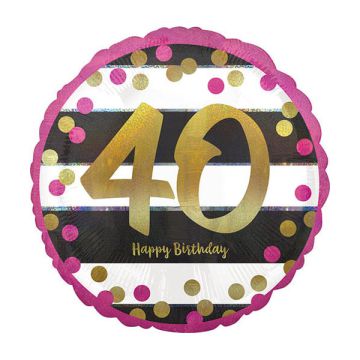 PALLONCINO 40° COMPLEANNO MILESTONE PZ.1