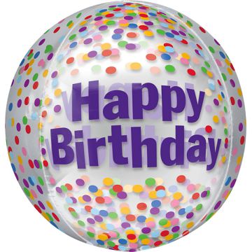 PALLONCINO COMPLEANNO CONFETTI ORBZ PZ.1