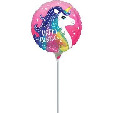 PALLONCINO UNICORNO COMPLEANNO ROSA PZ.5