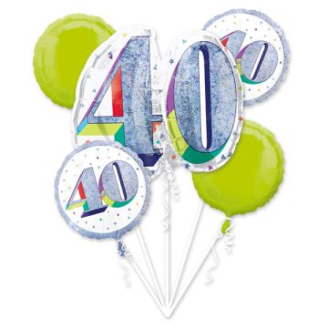 PALLONCINO 40° COMPLEANNO BOUQUET