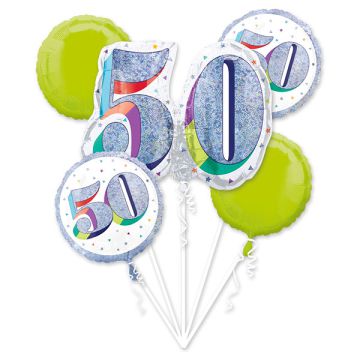 PALLONCINO 50° COMPLEANNO BOUQUET