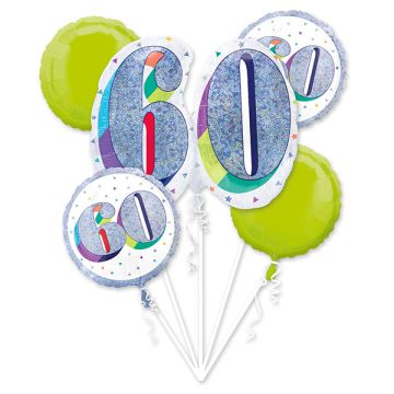 PALLONCINO 60° COMPLEANNO BOUQUET