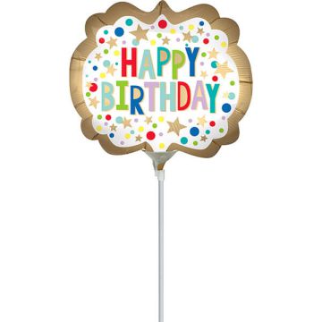 Palloncini Compleanno Oro Dots Pz.5