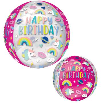 Palloncino Unicorno Trendy Orbz Pz.1