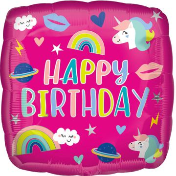 Palloncini Buon Compleanno Unicorno Pz.1