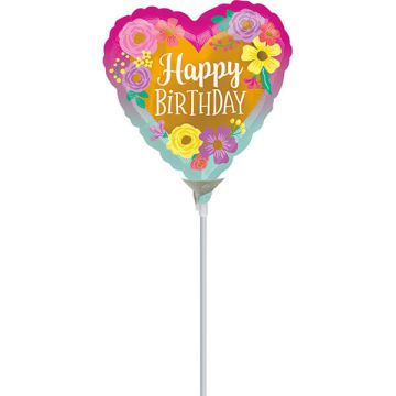 Palloncino Buon Compleanno Fiori Pz.5