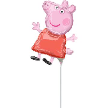Palloncini Peppa Pig Pz.5 Mylar Mini Shape Da Saldare Esclusa Bacchetta 9"/22cm W 12"/30cm H