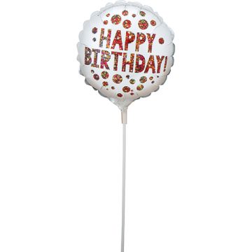Palloncino compleanno dots satin pz.5