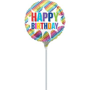 Palloncino compleanno a strisce pz.5