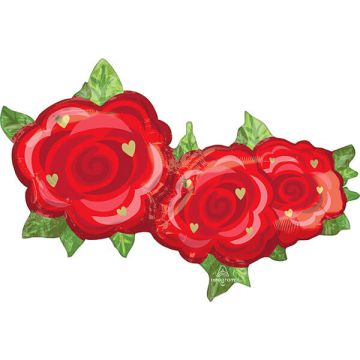Palloncino trio di rose rosse pz.1