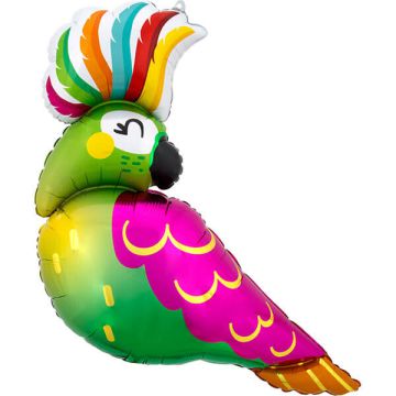 Palloncini Pappagallo Tropicale Pz.1 Mylar Sagomato 31"/78cm W X 28"/71cm