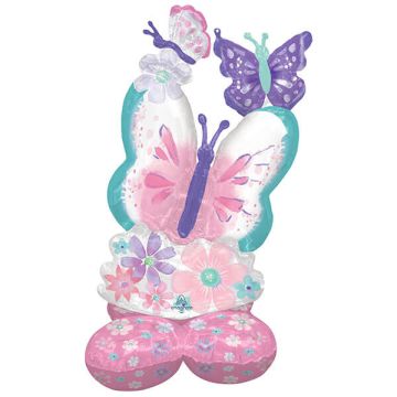 Palloncino farfalle e fiori pz.1