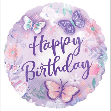 Palloncini farfalle e fiori birthday pz1