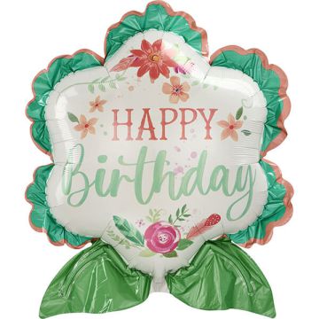Palloncino compleanno fiori pz.1