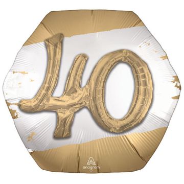 Palloncino 40 anni oro pz.1