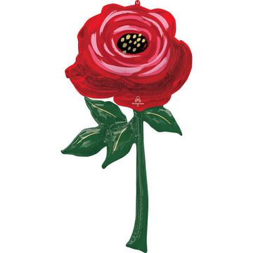 Palloncino rosa rossa dipinta pz.1